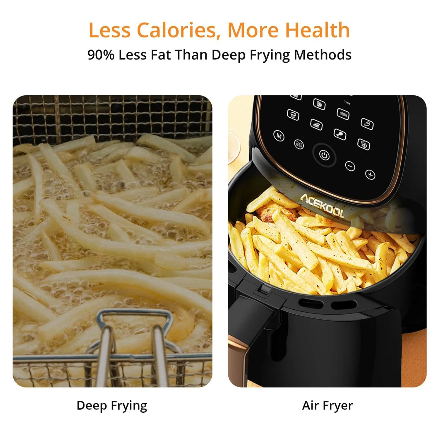ACEKOOL Air Fryer FT4 8-in-1 2.2QT Digital Airfryer Oven