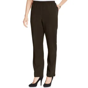 Alfred Dunner Womens Petites Corduroy Classic Fit Ankle Pants