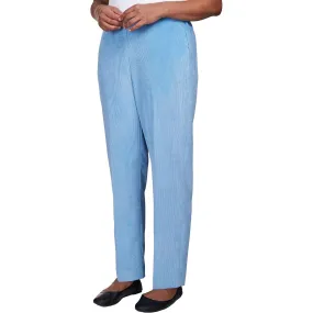 Alfred Dunner Womens Petites Corduroy Pull On Wide Leg Pants