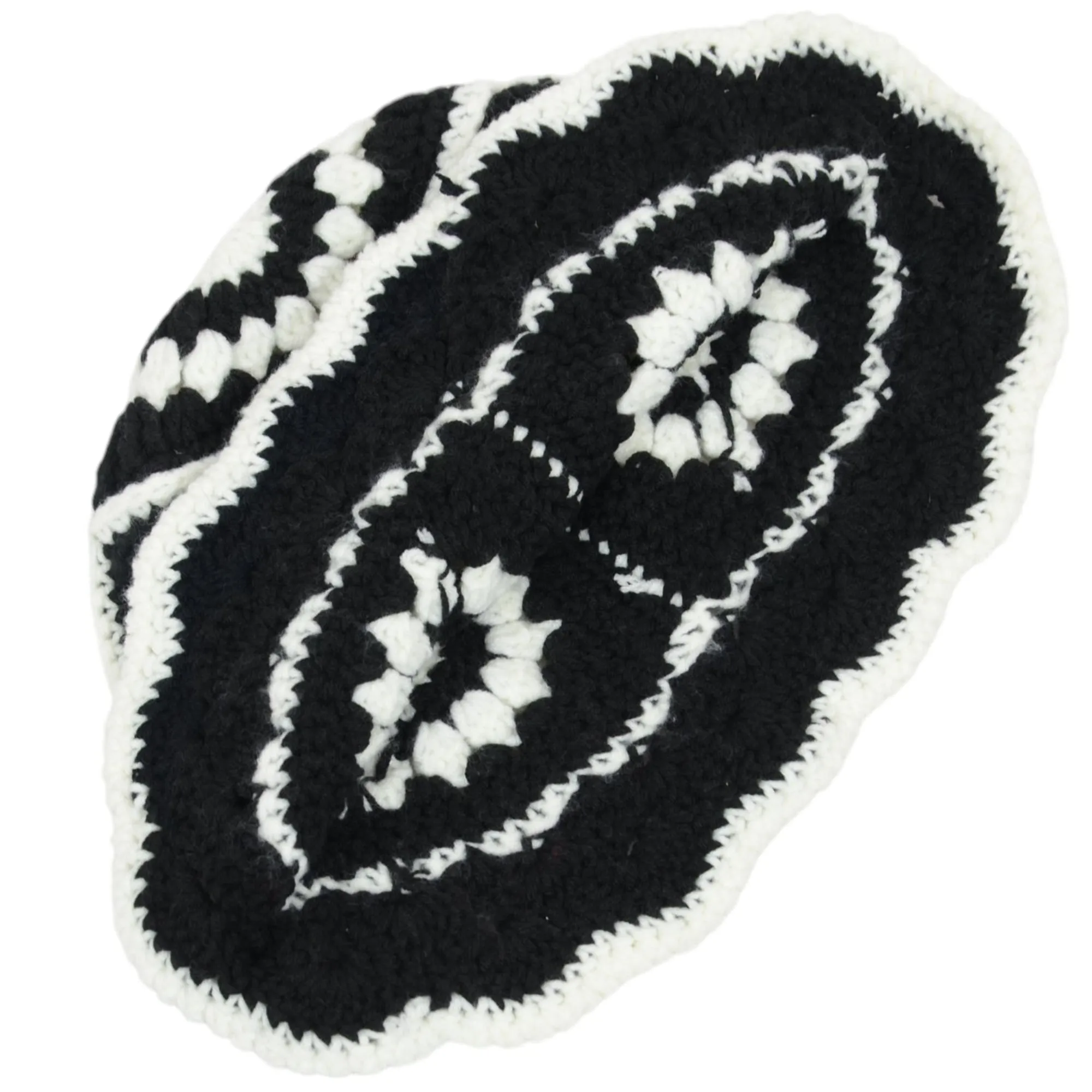 Anna-Kaci Women's Crochet Bucket Hat Retro Sunburst Pattern Knit Handmade Foldable Floppy Beach Hat
