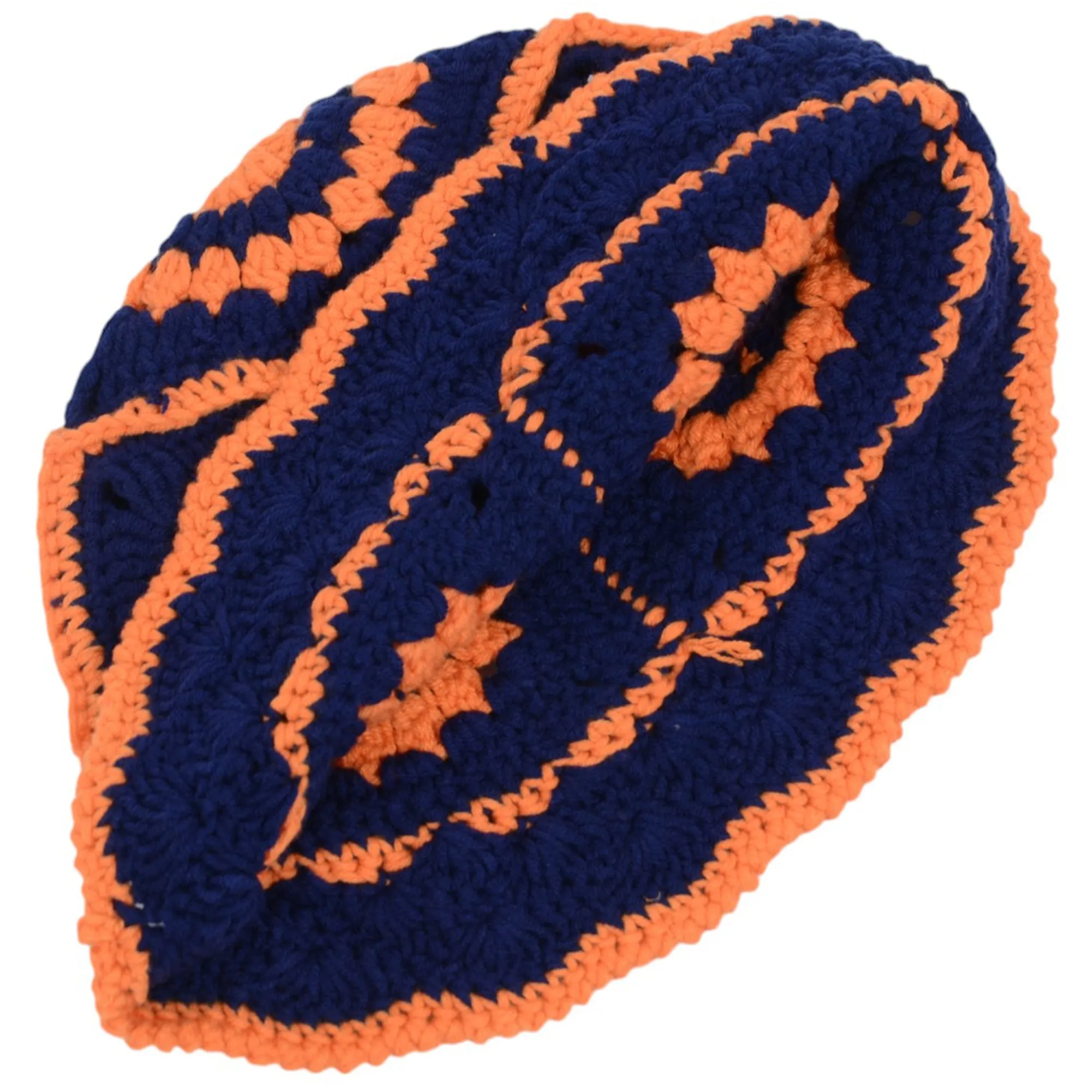 Anna-Kaci Women's Crochet Bucket Hat Retro Sunburst Pattern Knit Handmade Foldable Floppy Beach Hat