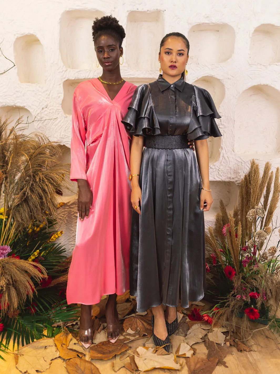 Aphrodite Rose Belted Dress