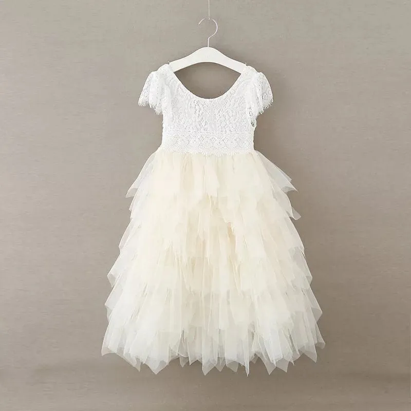 Baby Bohemian Princess Dress - Ivory Cream
