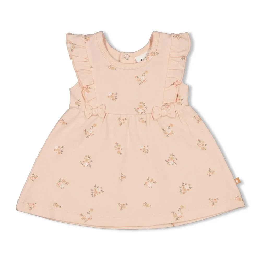 BLOOM WITH LOVE Allover Print Frills Dress