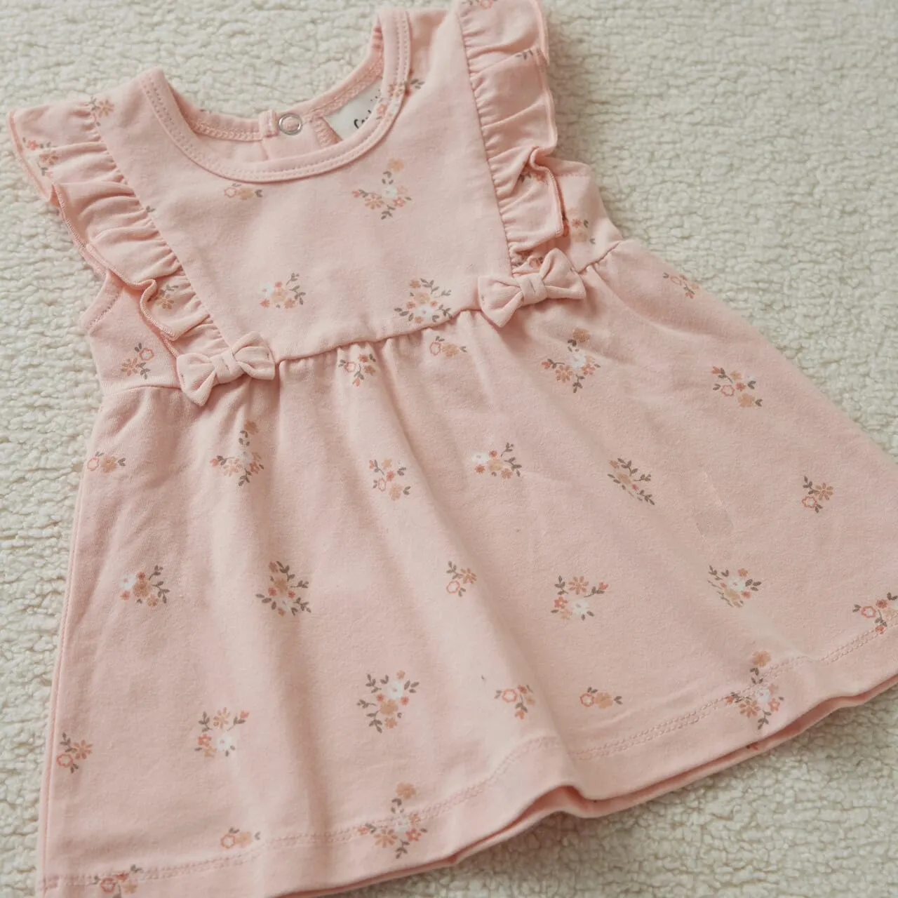 BLOOM WITH LOVE Allover Print Frills Dress