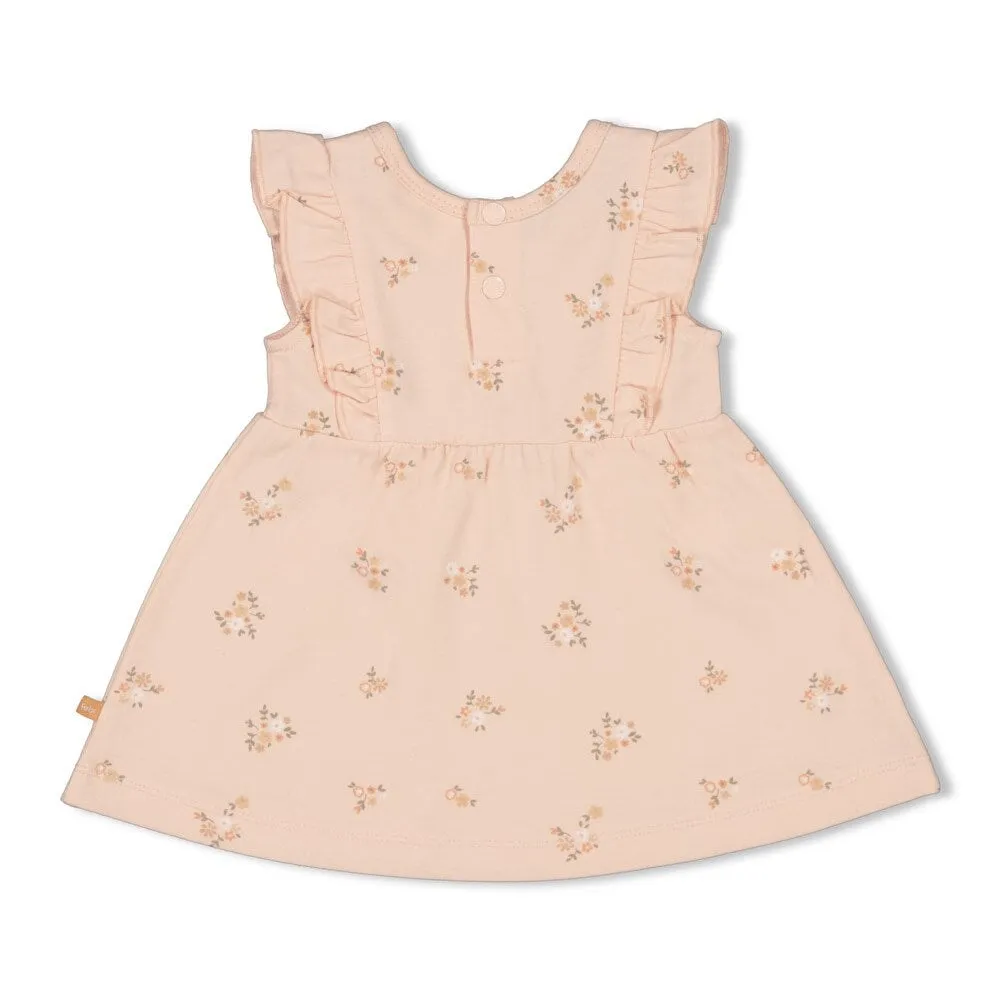 BLOOM WITH LOVE Allover Print Frills Dress