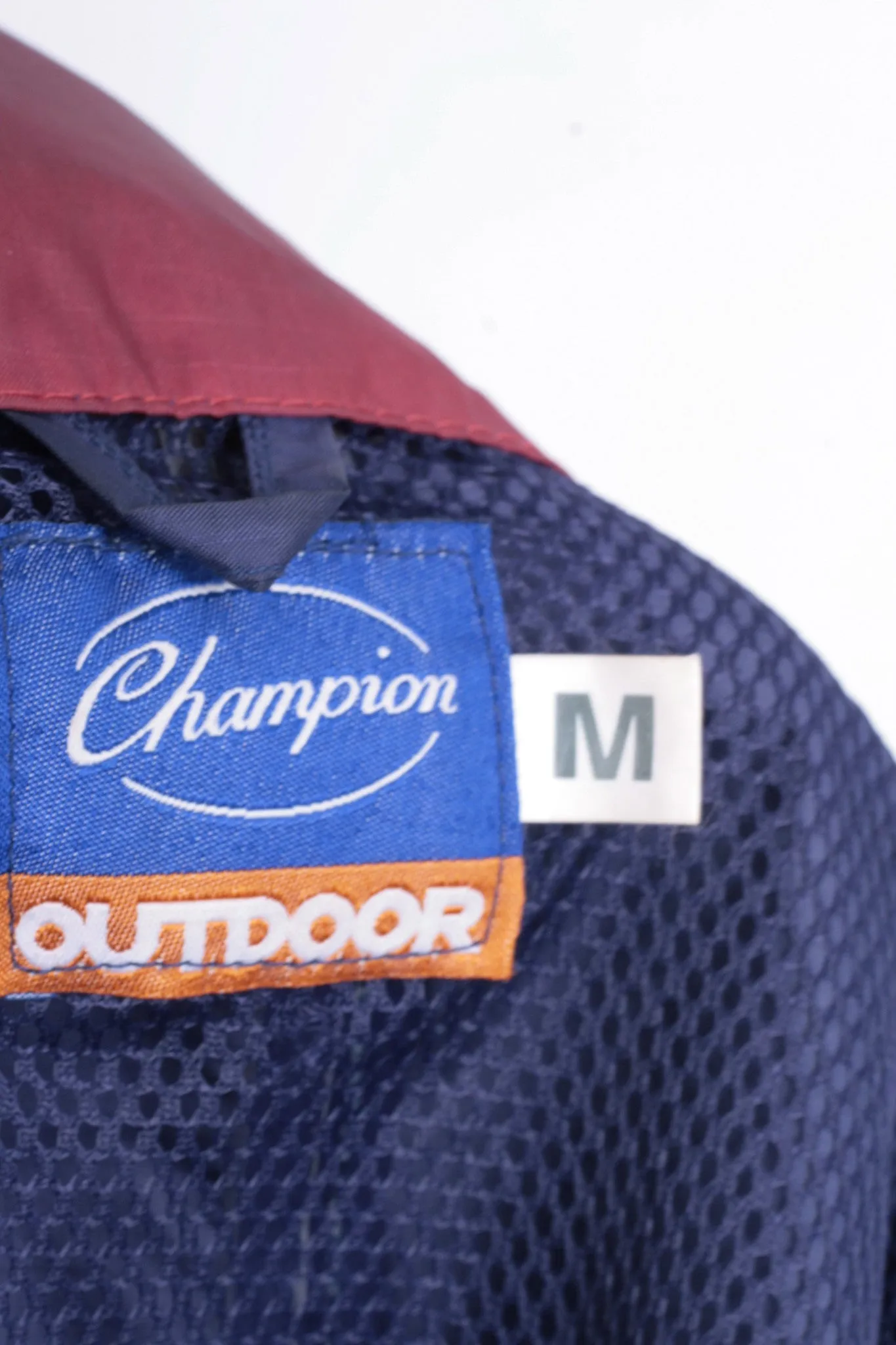Champion Mens M Jacket Parka Outdoor Hood Navy Blue Full Zipper Waterproof