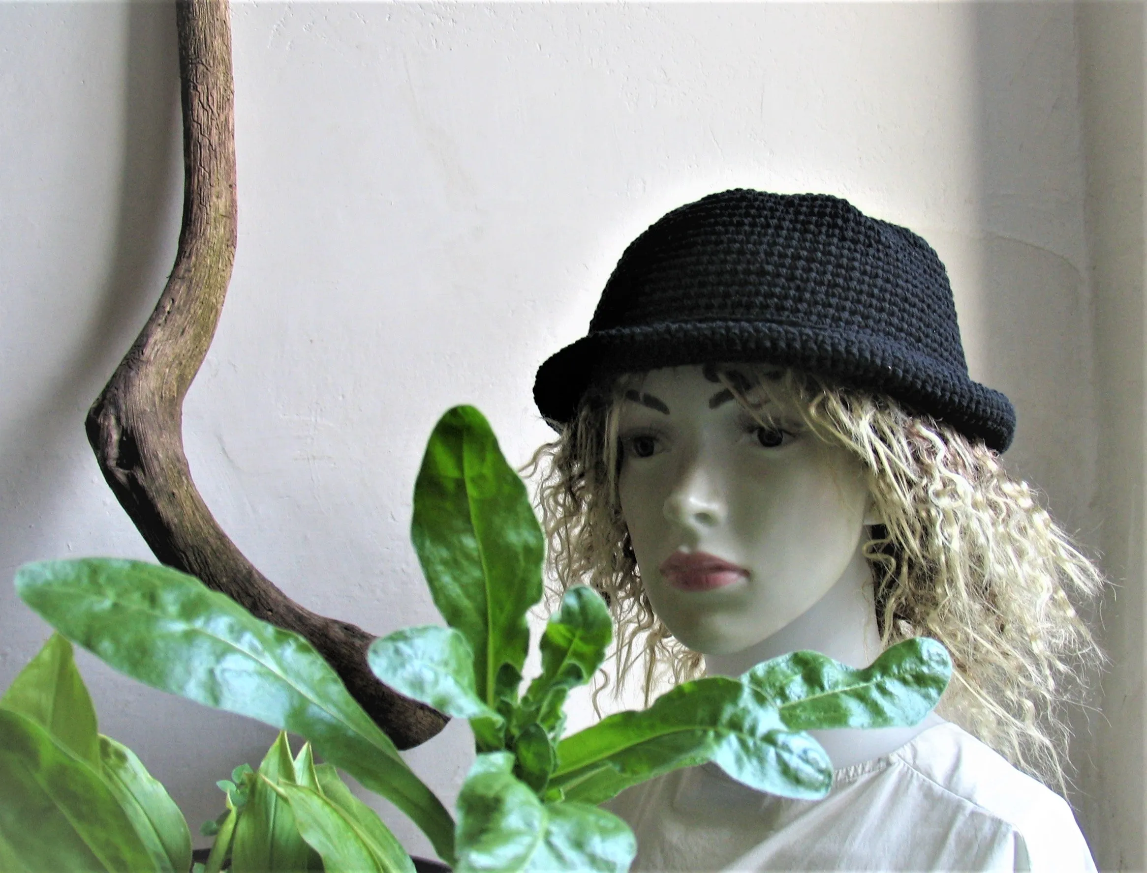 Cotton Handmade Crochet for dreadlocks Bucket Hat Crochet Rustic Hat Bohemian Western Hat Boho Hippie Hipster Festival Hat