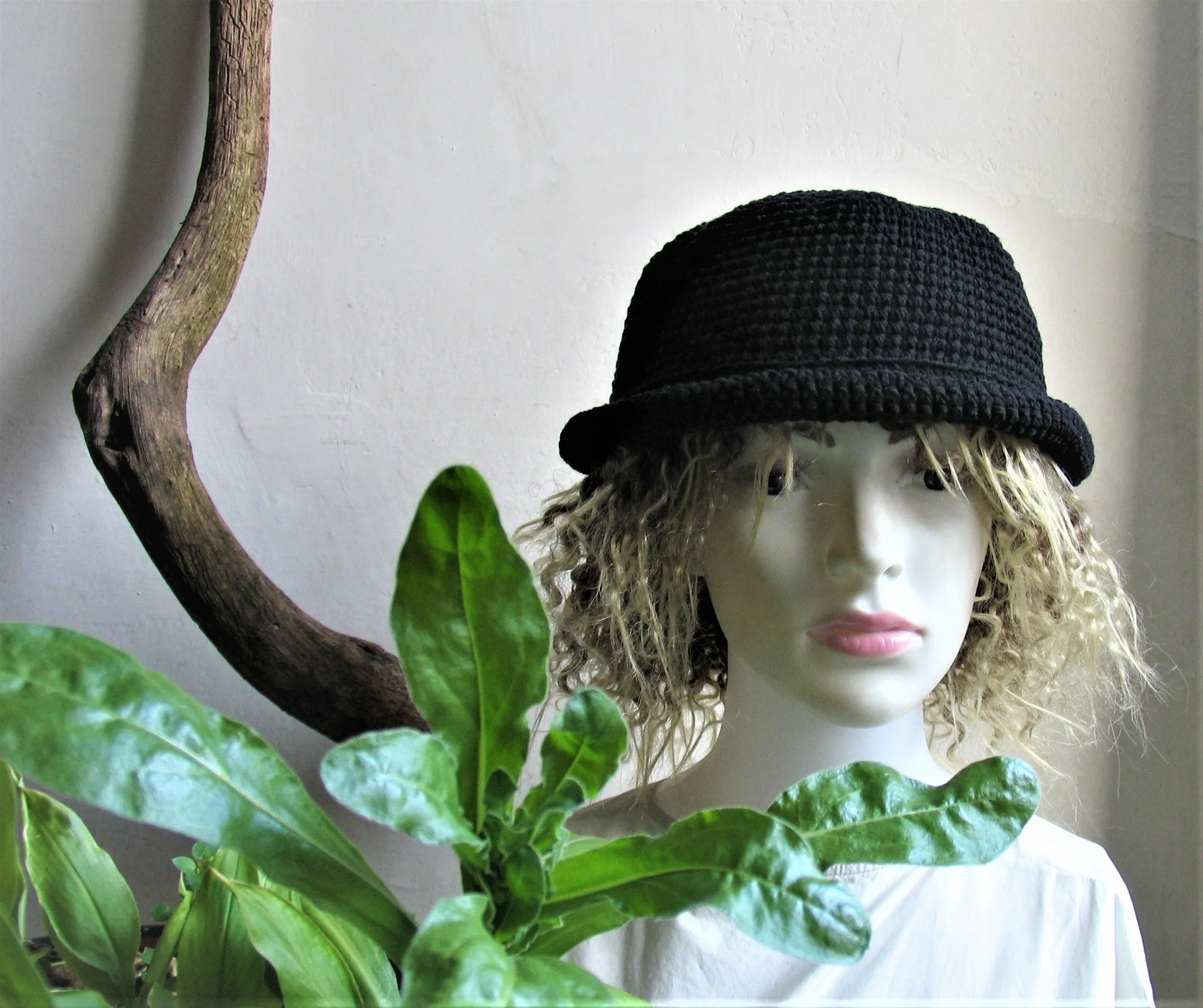 Cotton Handmade Crochet for dreadlocks Bucket Hat Crochet Rustic Hat Bohemian Western Hat Boho Hippie Hipster Festival Hat