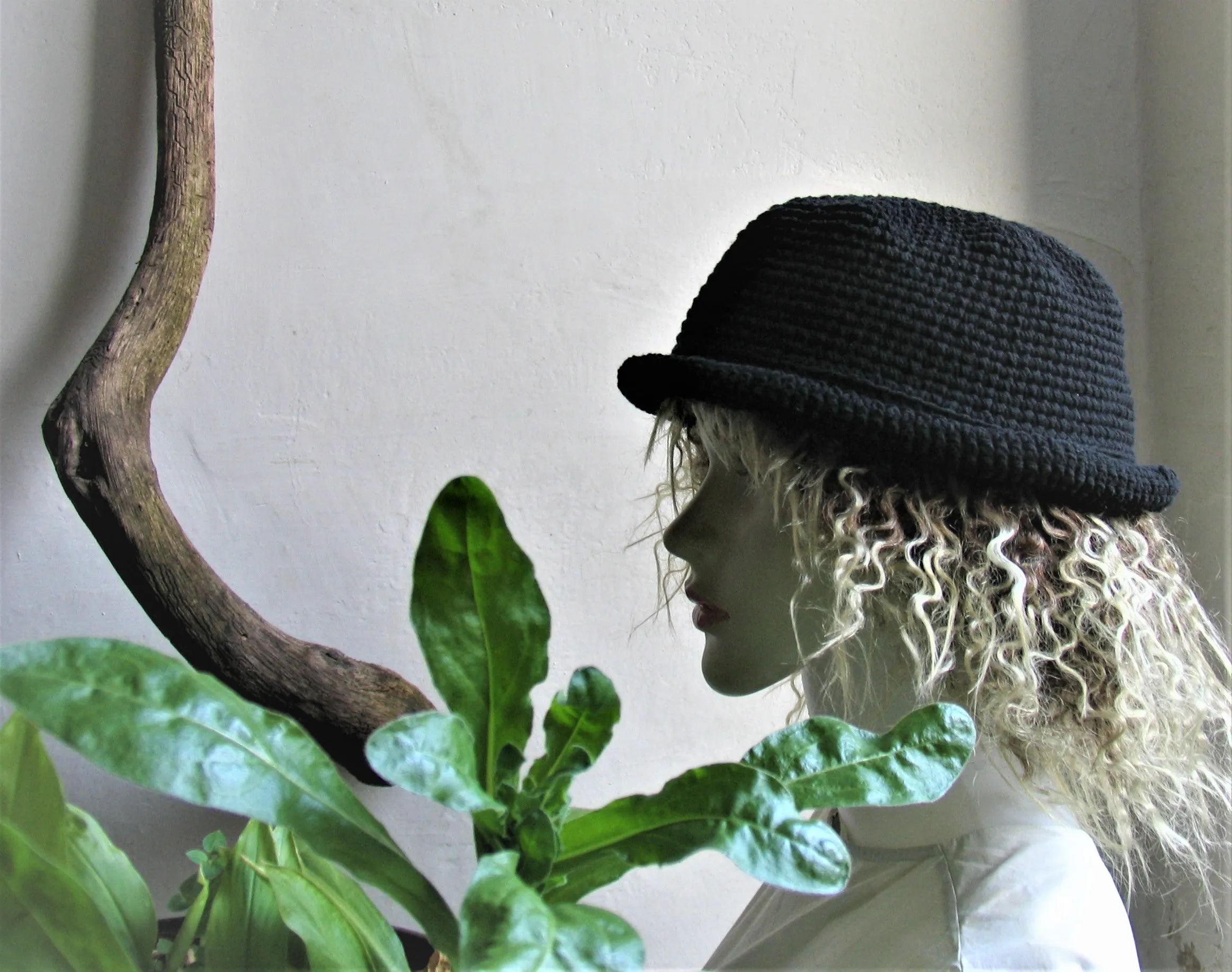 Cotton Handmade Crochet for dreadlocks Bucket Hat Crochet Rustic Hat Bohemian Western Hat Boho Hippie Hipster Festival Hat
