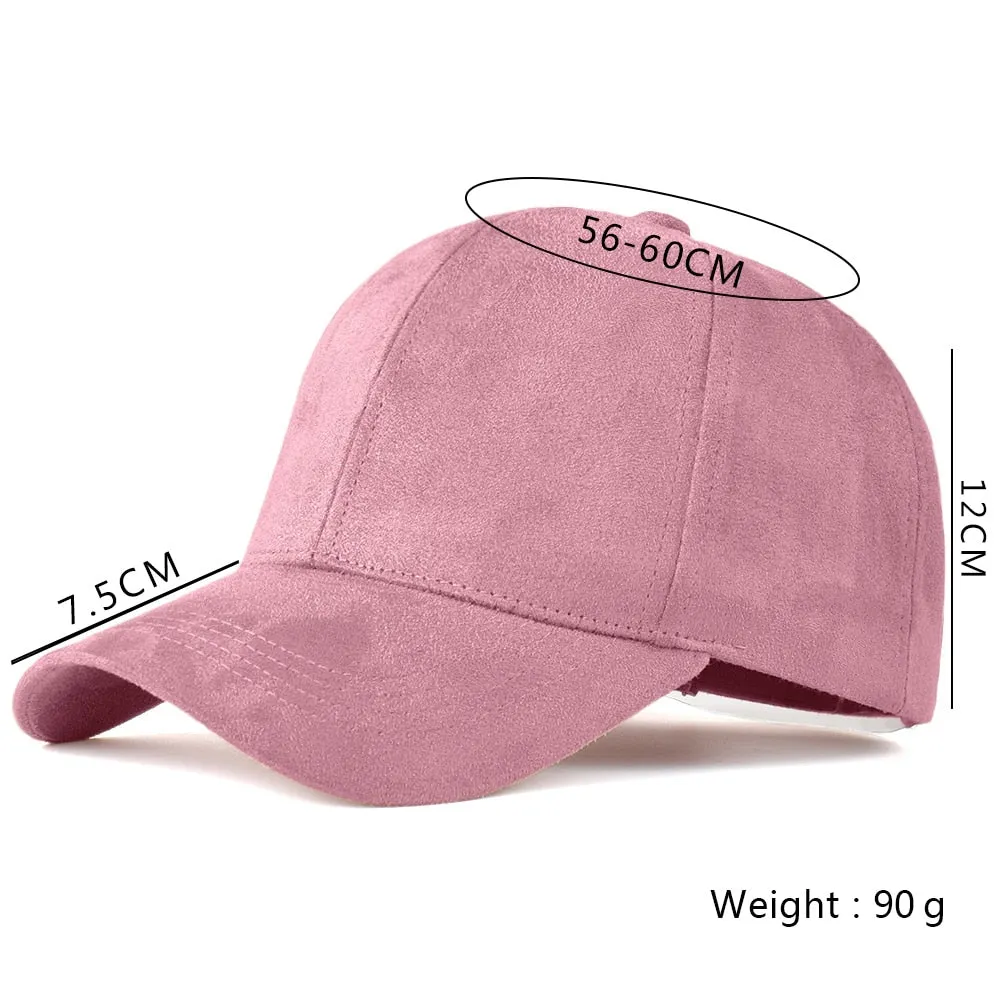 Fashion Brand snapback Baseball Cap Women Gorra cap Street Hip Hop Caps Suede Hats for Ladies Black Grey Baseball cap