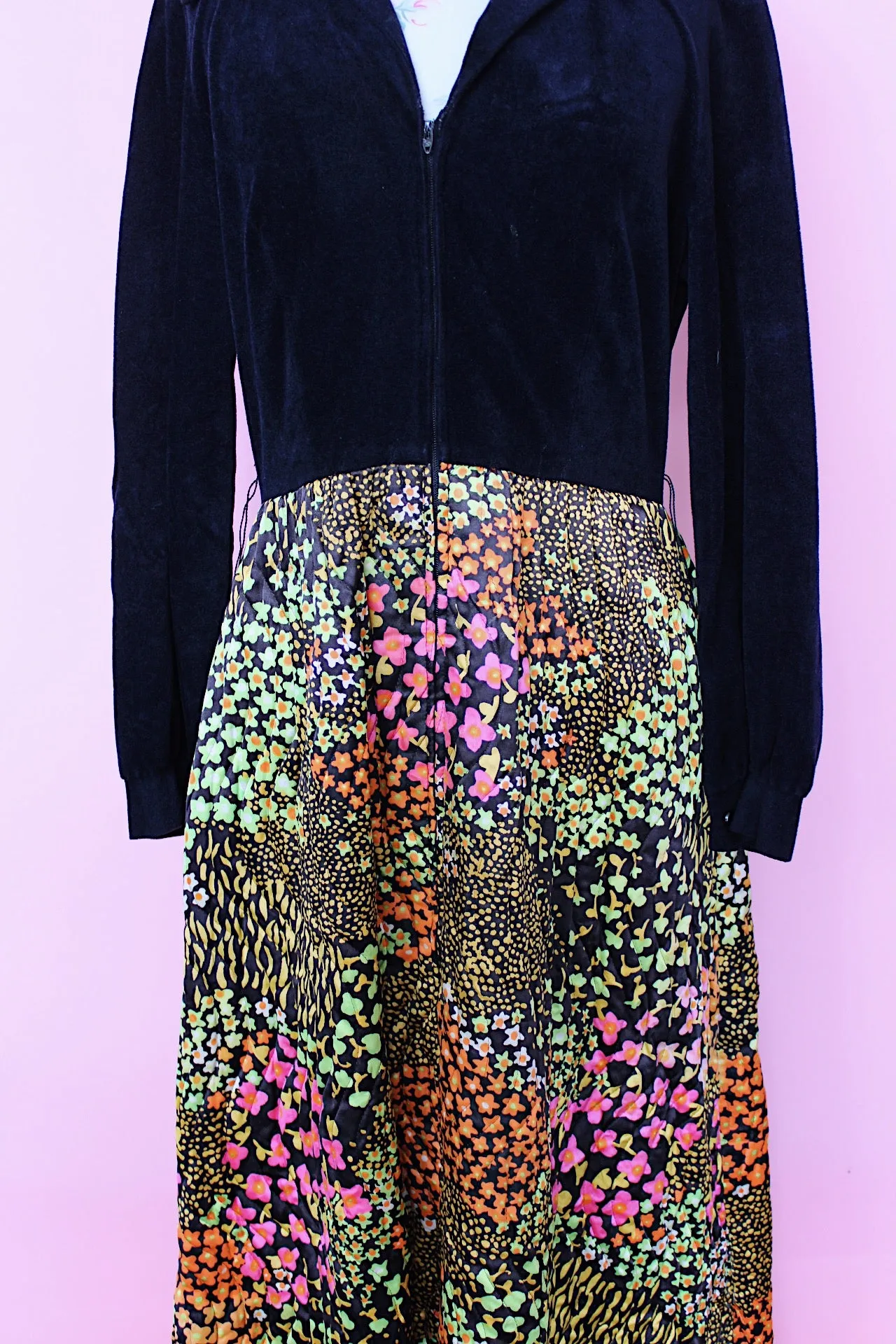 Floral Quilted Twofer Dress