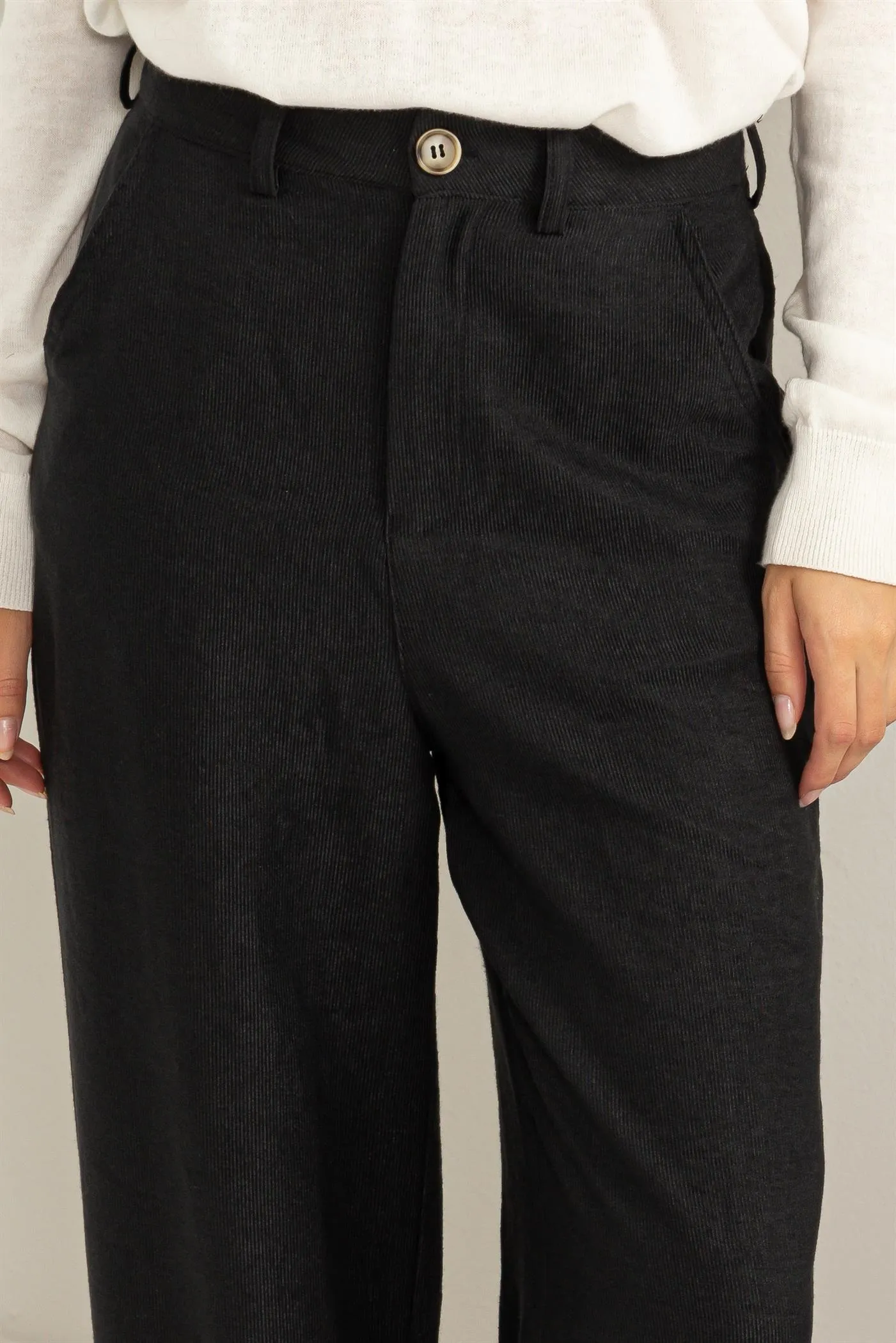 HF24A046-STRAIGHT-CUT CORDUROY PANTS