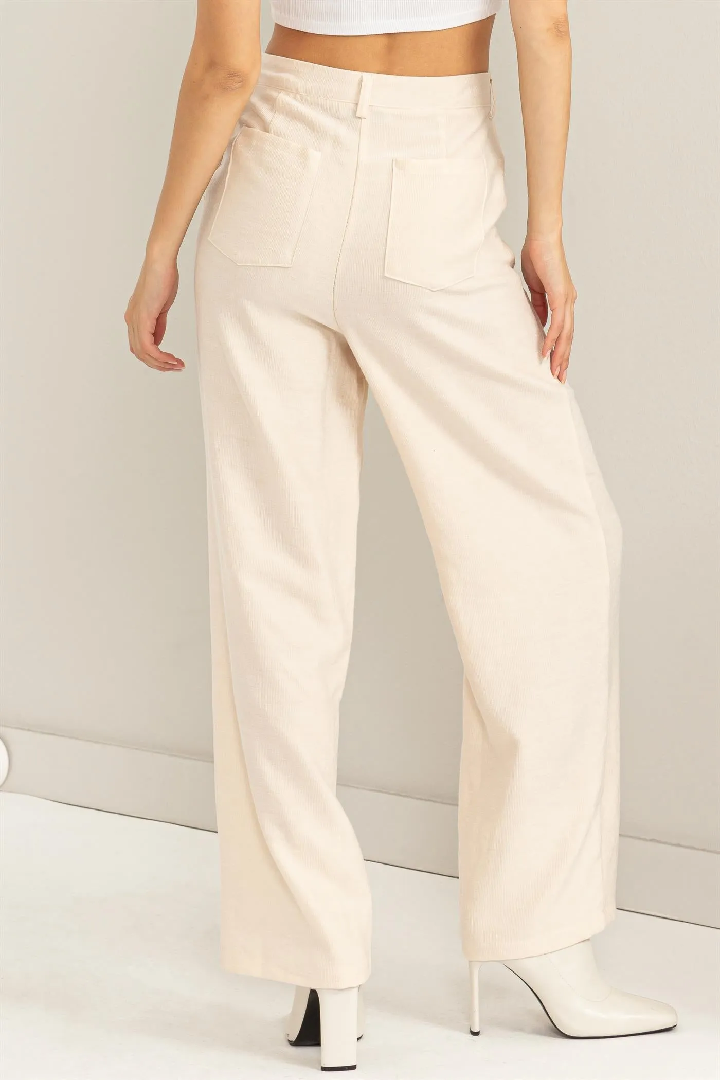 HF24A046-STRAIGHT-CUT CORDUROY PANTS