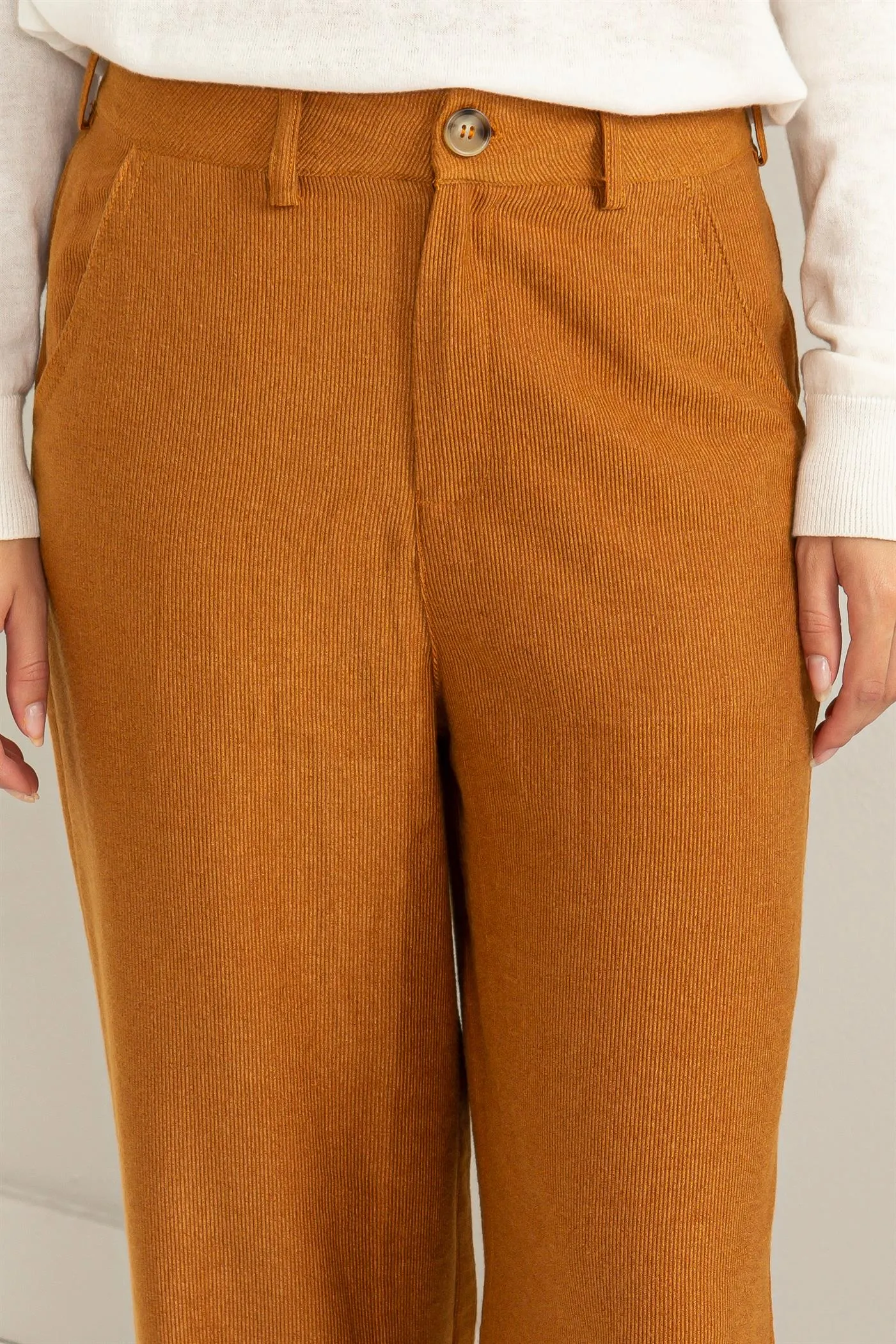 HF24A046-STRAIGHT-CUT CORDUROY PANTS