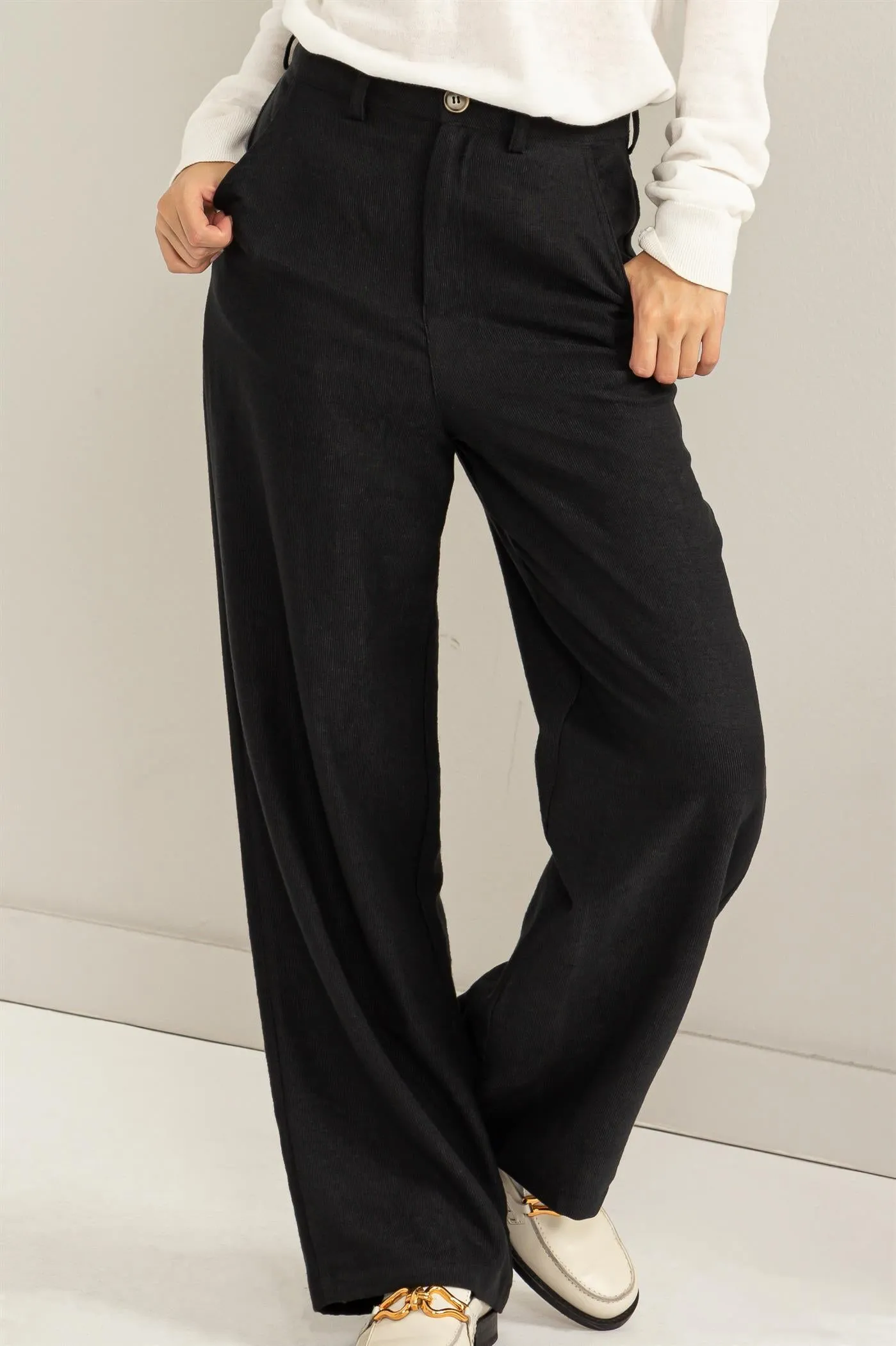 HF24A046-STRAIGHT-CUT CORDUROY PANTS