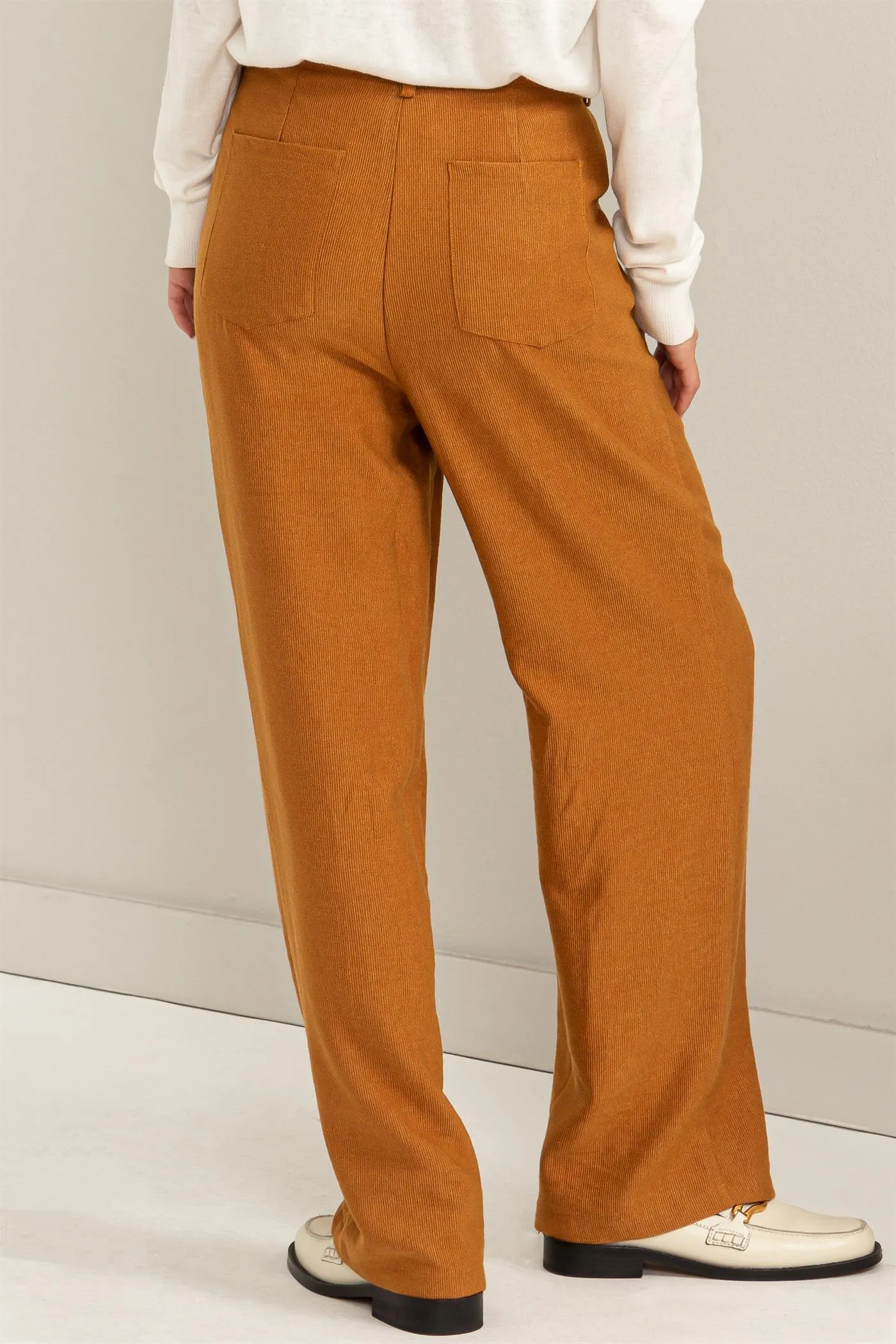 HF24A046-STRAIGHT-CUT CORDUROY PANTS
