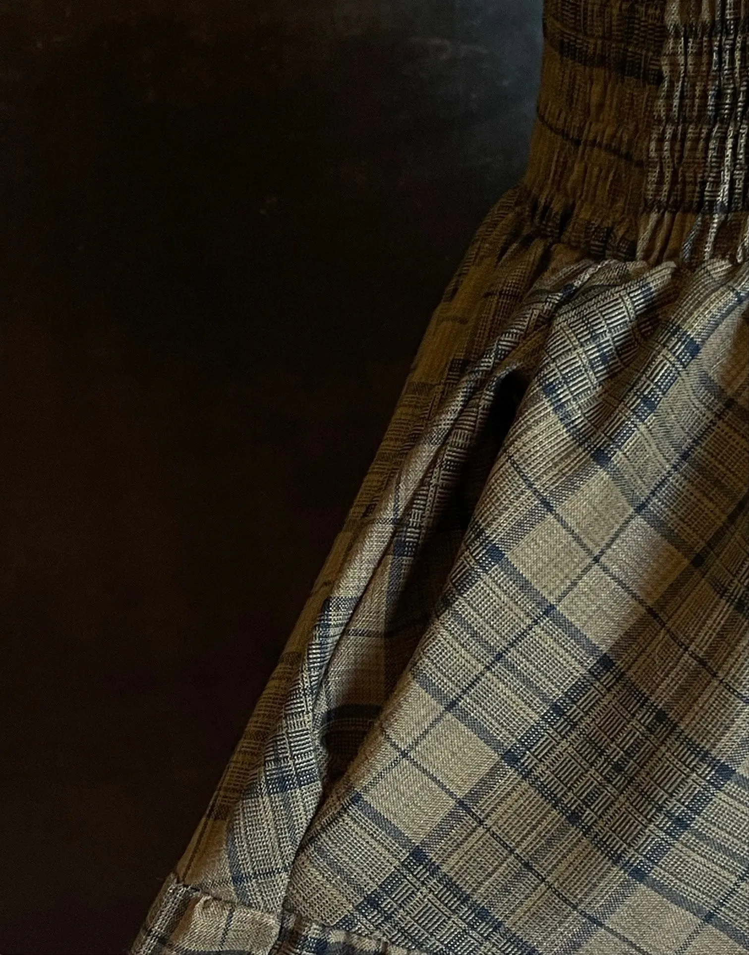 Historically Inspired Tartan Plaid Tiered Dress in Olive Green