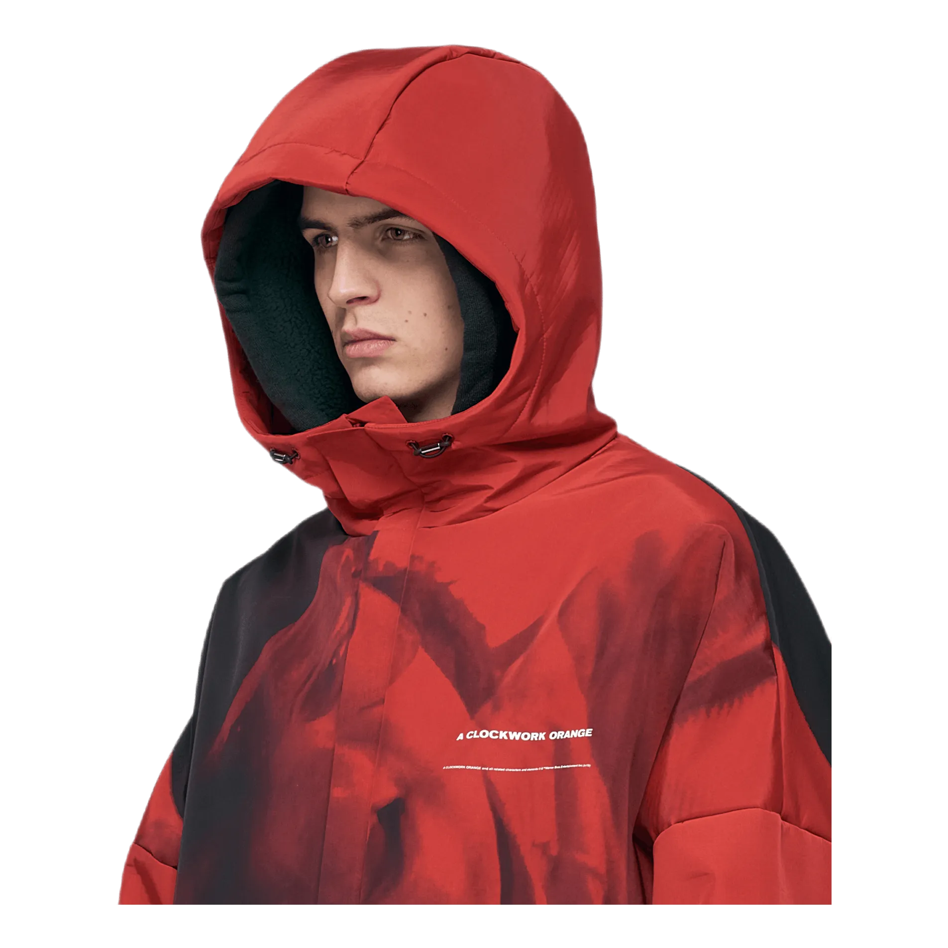 Jacquard Wool Blouson Red