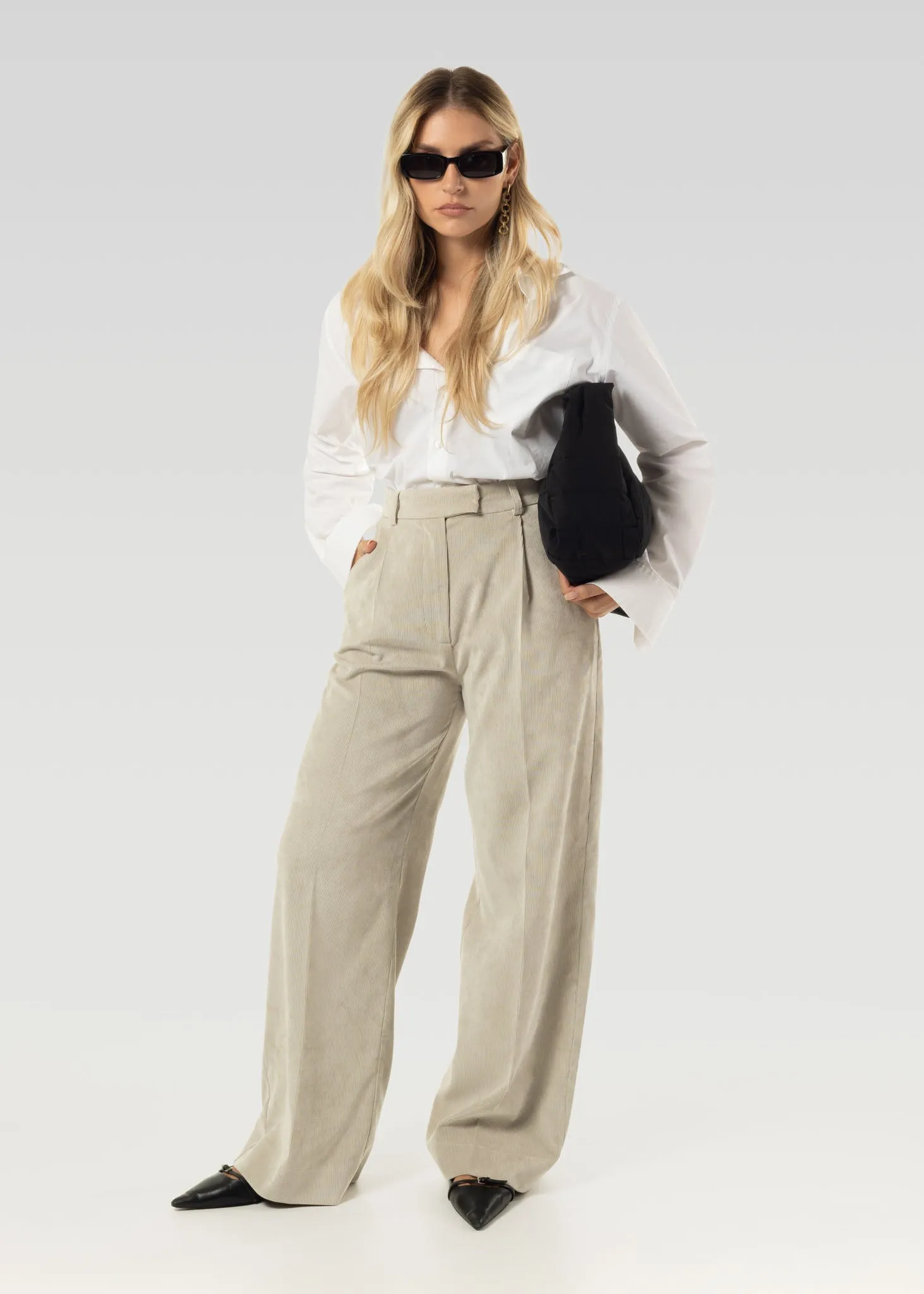 Lewis Corduroy Trousers - Beige