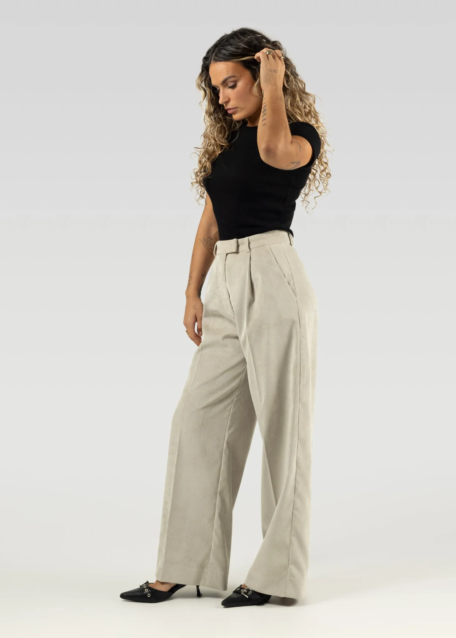 Lewis Corduroy Trousers - Beige