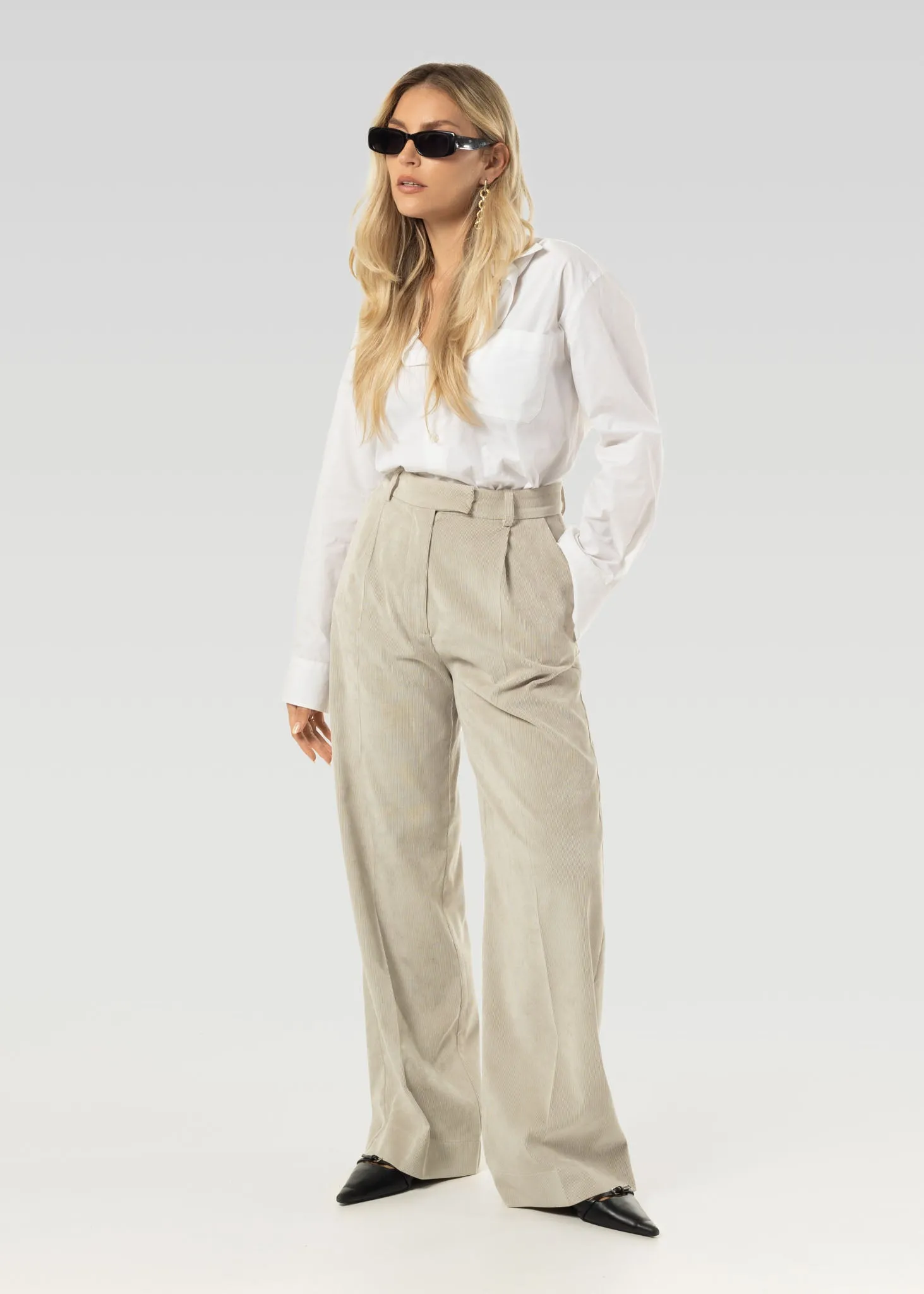 Lewis Corduroy Trousers - Beige