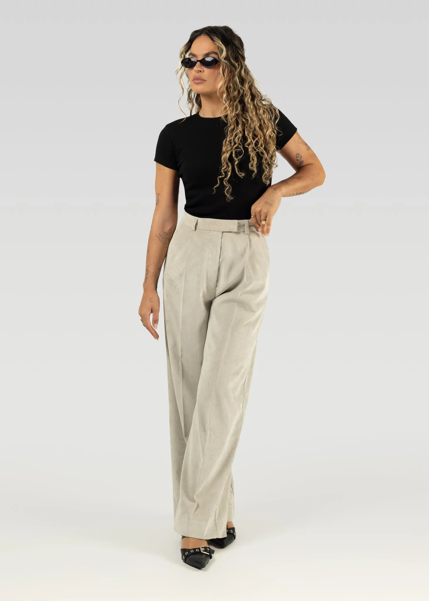 Lewis Corduroy Trousers - Beige