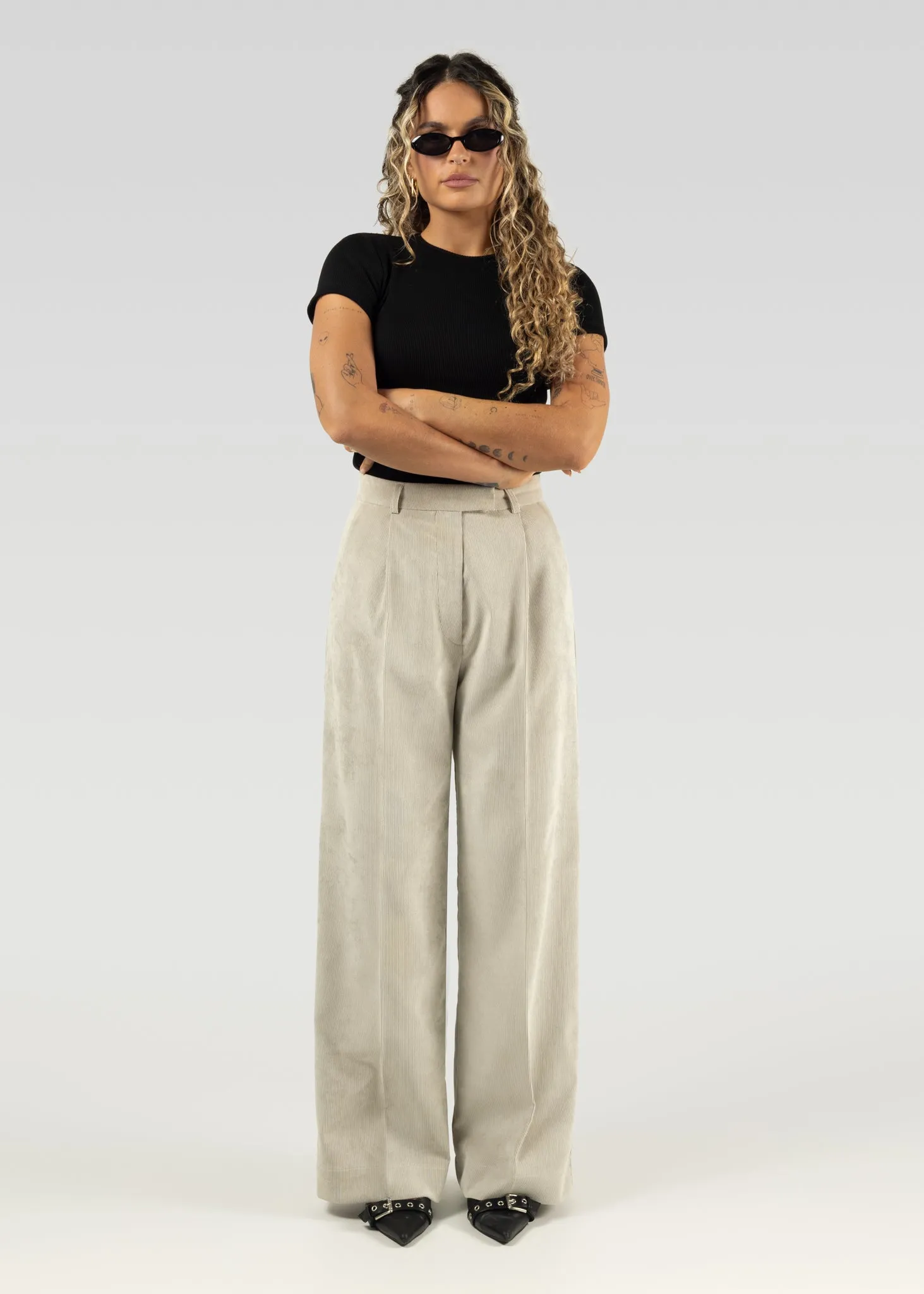 Lewis Corduroy Trousers - Beige