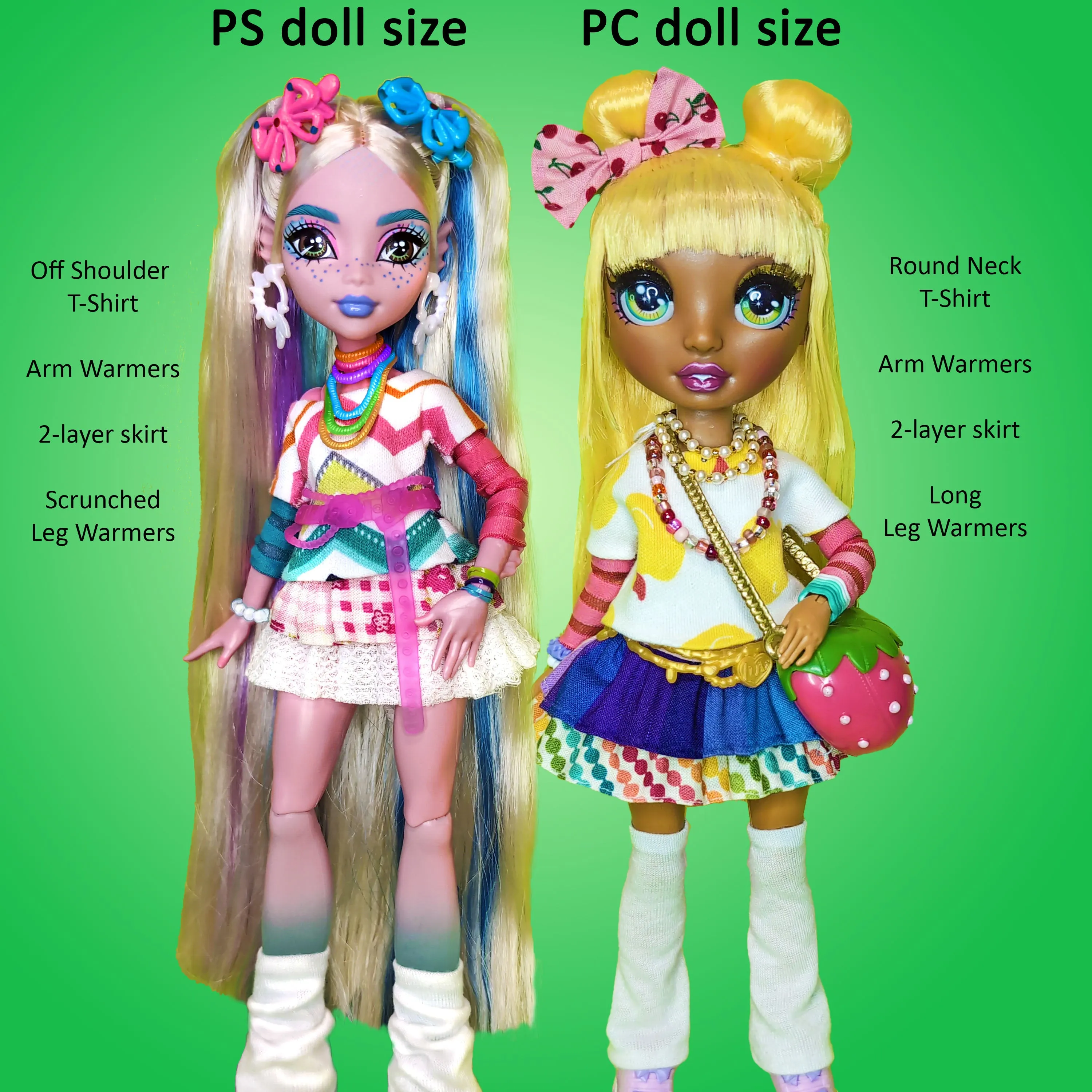 MG Decora Kei 11.5" Fashion Doll - Japanese layerable Harajuku street fawshion - Downloadable RAD Doll Clothes PDF Sewing Pattern