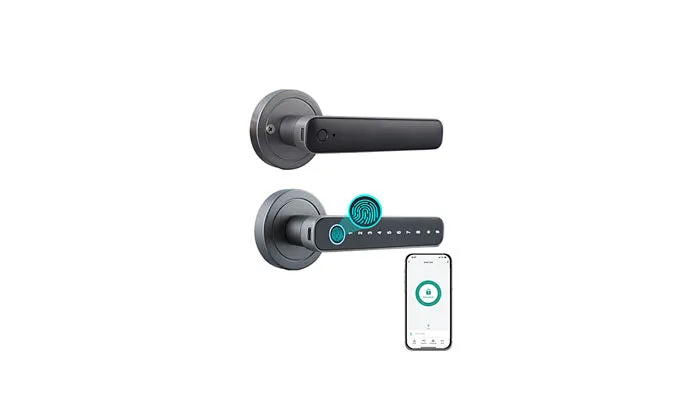 Smart Home Door Lock with Fingerprint, Code & Key