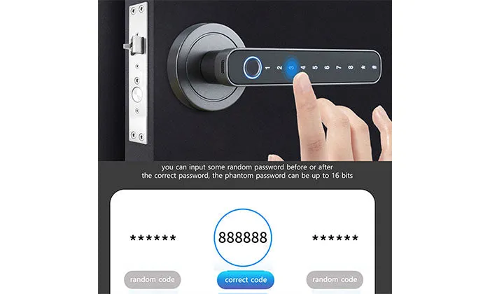 Smart Home Door Lock with Fingerprint, Code & Key