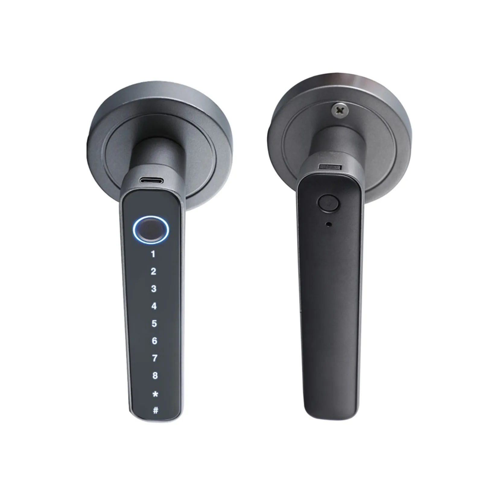 Smart Home Door Lock with Fingerprint, Code & Key