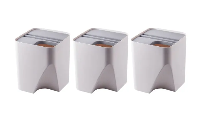 Smart Stackable Bin Set of 3 - Grey