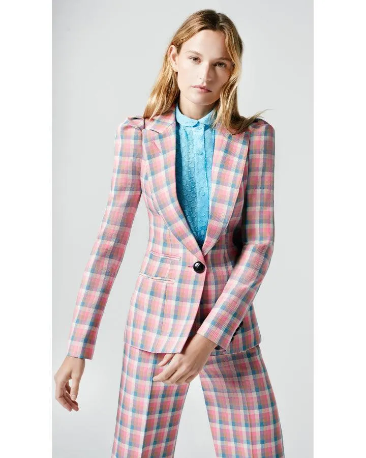 Smythe Box Pleat Check Blazer