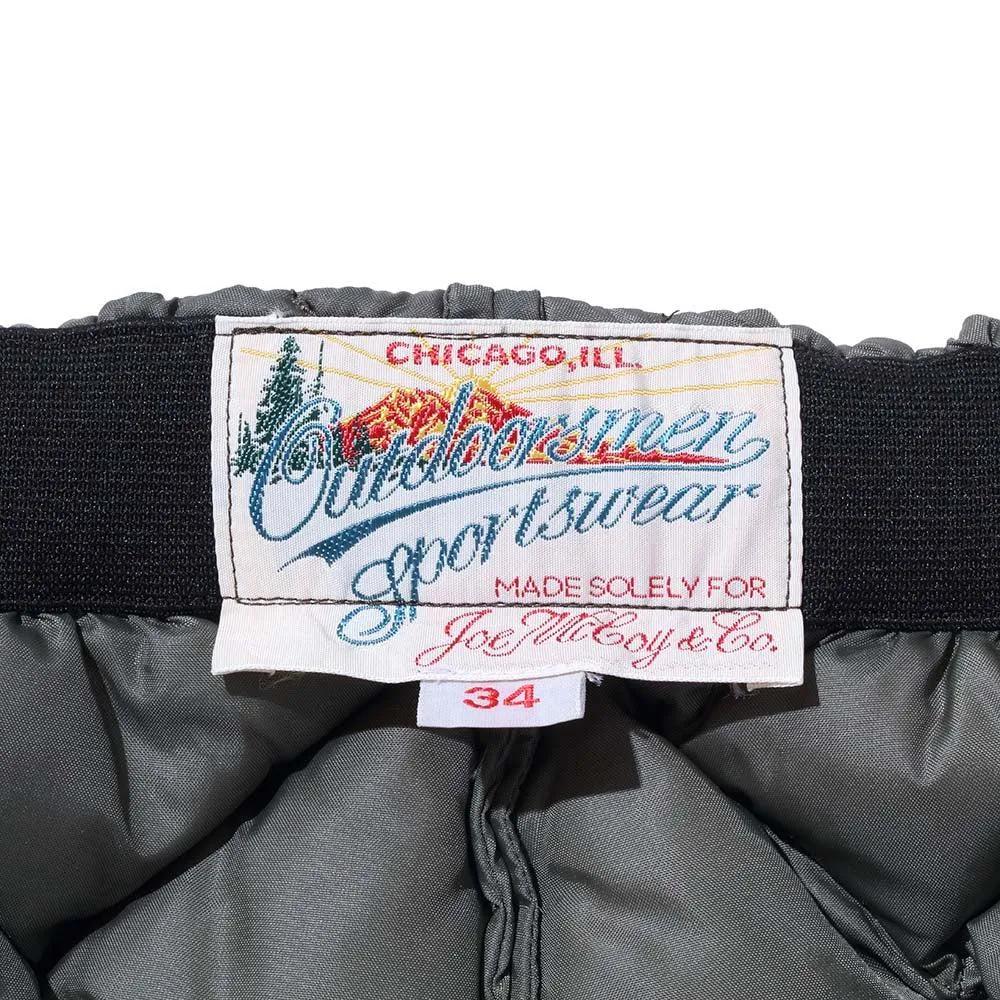 The Real McCoy's Quilted Down Trousers Olive