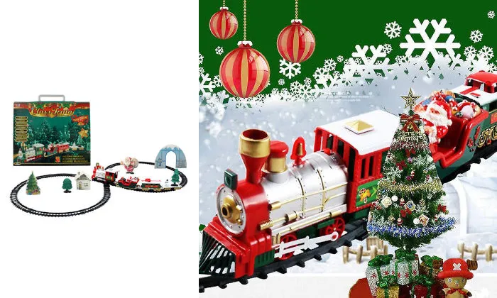 Train Set, Kids Christmas Electric Train Toy With Sounds