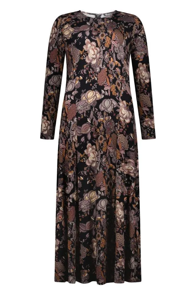 Vassalli Round Neck Printed Knit Dress Vintage
