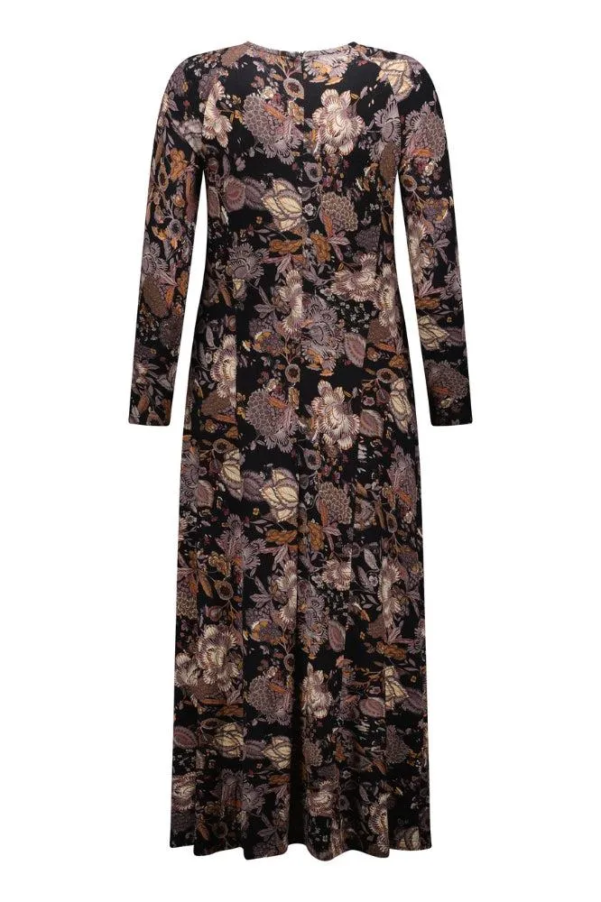 Vassalli Round Neck Printed Knit Dress Vintage