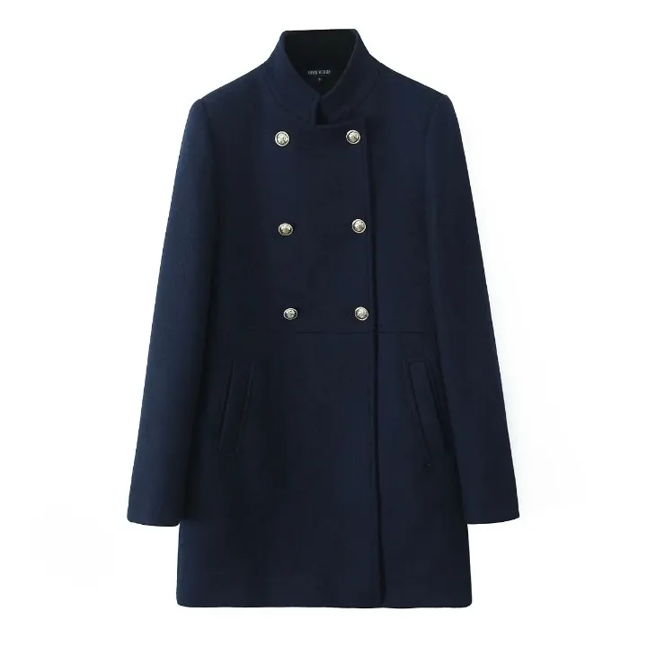 Zenith Military Double Breasted Woolen Peacoat